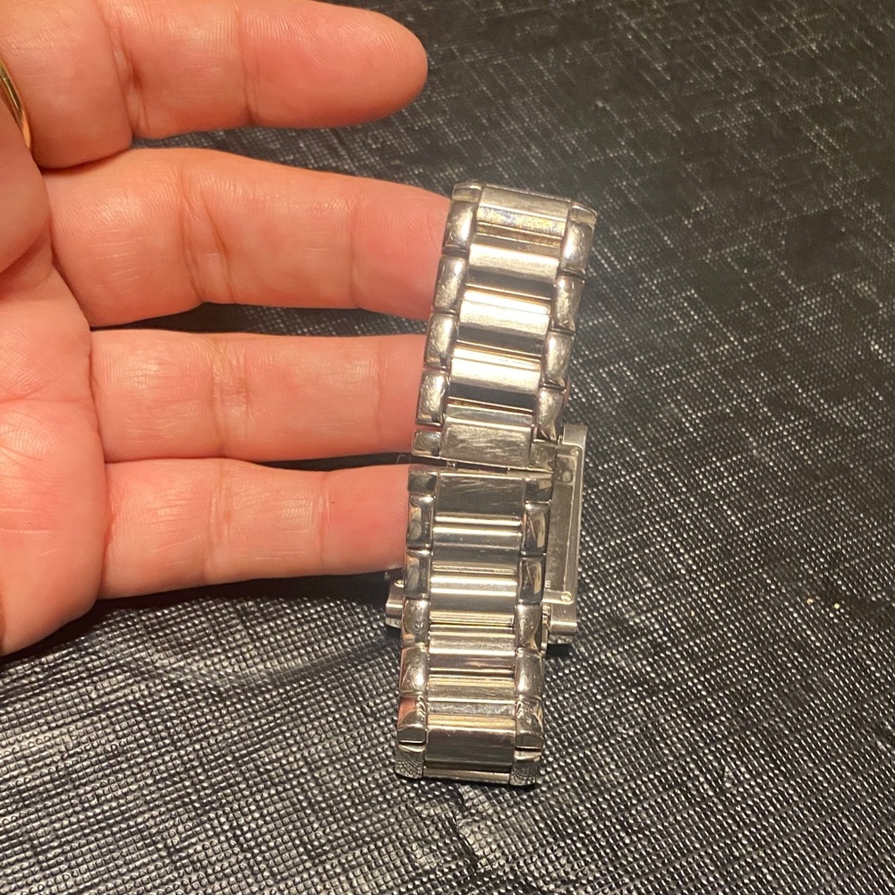 Bulova Silver Rectangular Watch - image 7